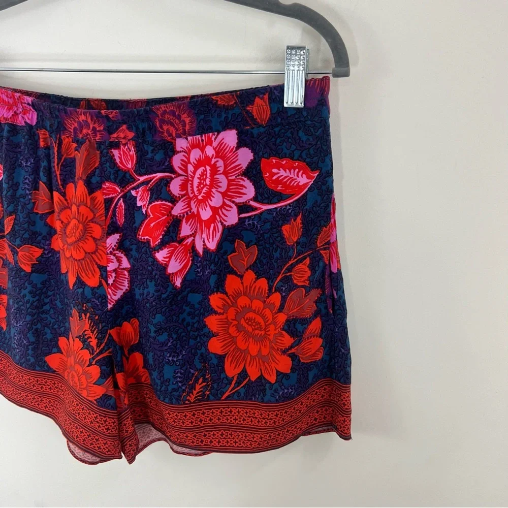Ett:Twa by Anthropologie Wynnewood Floral Print High Rise Shorts Size Small